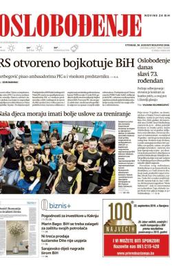 Oslobođenje - broj 25060, 30. avg 2016.