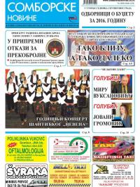 Somborske novine - broj 3208, 18. dec 2015.