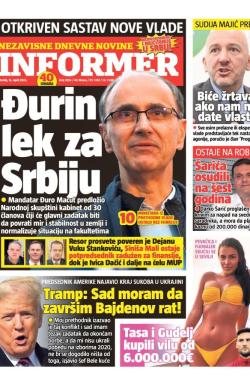 Informer - broj 3955, 15. apr 2025.