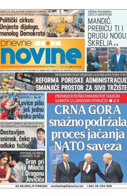 Dnevne novine - broj 2547, 5. dec 2019.