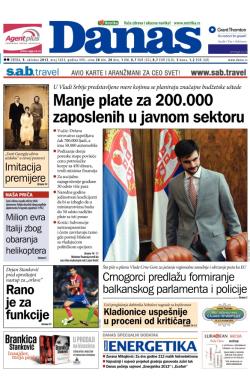 Danas - broj 5854, 9. okt 2013.