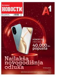 Večernje novosti - broj 5226, 6. dec 2024.