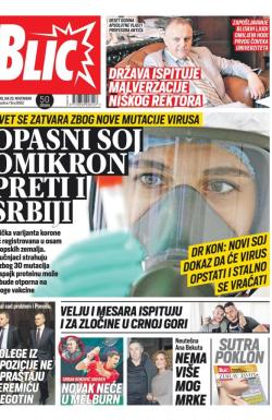 Blic - broj 8892, 29. nov 2021.