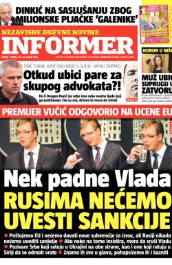 Informer - broj 702, 23. avg 2014.