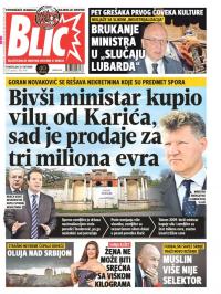 Blic - broj 7440, 30. okt 2017.