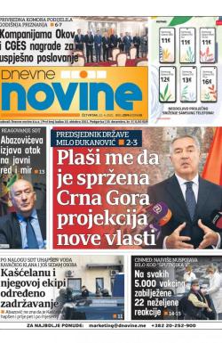 Dnevne novine - broj 2970, 22. apr 2021.