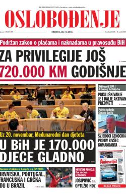Oslobođenje - broj 24.050, 20. nov 2013.