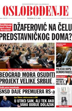 Oslobođenje - broj 24.422, 27. nov 2014.
