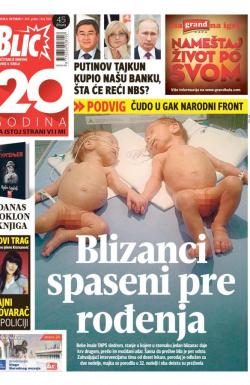 Blic - broj 7060, 8. okt 2016.
