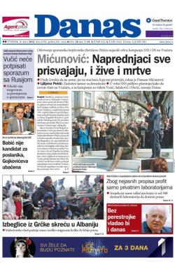 Danas - broj 6730, 3. mar 2016.