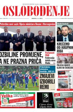 Oslobođenje - broj 24.547, 1. apr 2015.