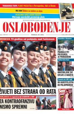 Oslobođenje - broj 24.586, 10. maj 2015.