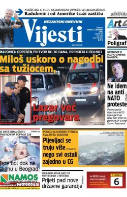 Vijesti - broj 6357, 5. dec 2015.
