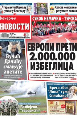 Večernje novosti - broj 1909, 3. jun 2016.