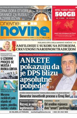 Dnevne novine - broj 2749, 4. avg 2020.