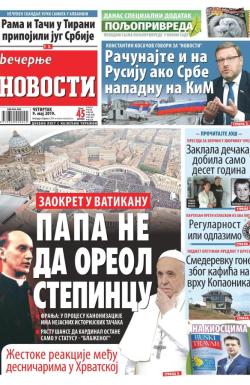 Večernje novosti - broj 3238, 9. maj 2019.