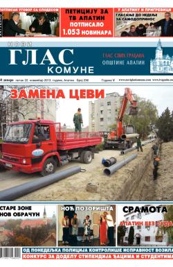 Novi glas komune, Apatin - broj 236, 22. nov 2013.