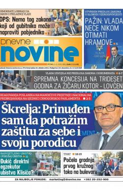 Dnevne novine - broj 2548, 6. dec 2019.