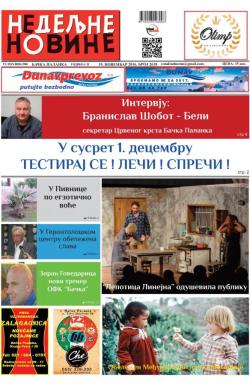 Nedeljne novine, B. Palanka - broj 2618, 19. nov 2016.