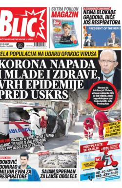 Blic - broj 8299, 28. mar 2020.