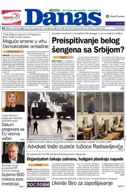 Danas - broj 5483, 3. okt 2012.