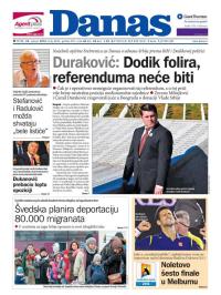 Danas - broj 6696, 29. jan 2016.