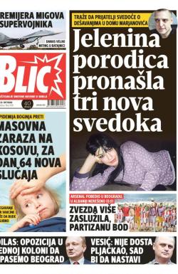Blic - broj 7430, 20. okt 2017.