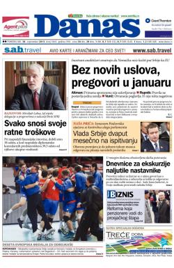 Danas - broj 5845, 30. sep 2013.