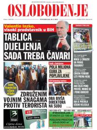 Oslobođenje - broj 24.545, 30. mar 2015.