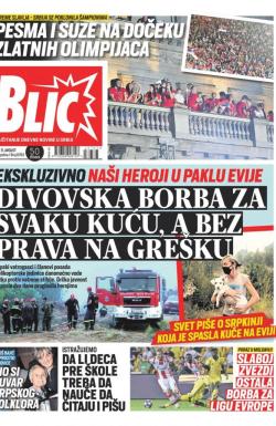 Blic - broj 8783, 11. avg 2021.