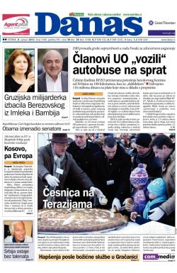 Danas - broj 5580, 8. jan 2013.