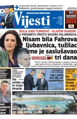Vijesti - broj 5906, 5. sep 2014.