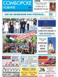 Somborske novine - broj 3232, 3. jun 2016.