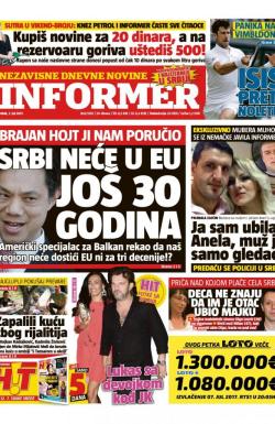 Informer - broj 1581, 7. jul 2017.