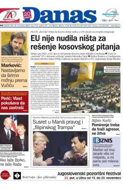 Danas - broj 7350, 13. nov 2017.