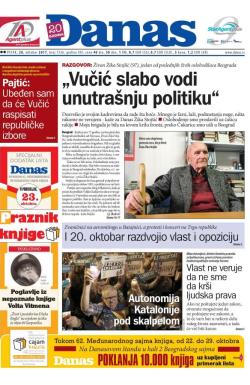 Danas - broj 7326, 20. okt 2017.