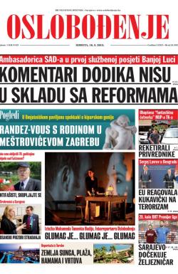 Oslobođenje - broj 24.592, 16. maj 2015.