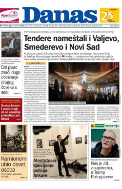 Danas - broj 7022, 20. dec 2016.