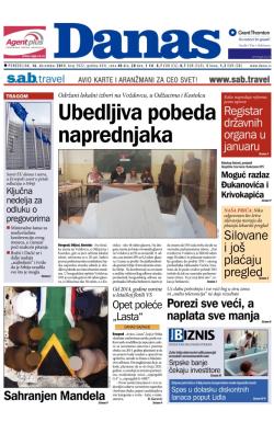 Danas - broj 5922, 16. dec 2013.