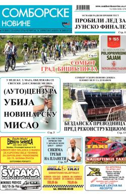Somborske novine - broj 3175, 30. apr 2015.
