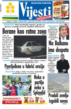 Vijesti - broj 5692, 2. feb 2014.