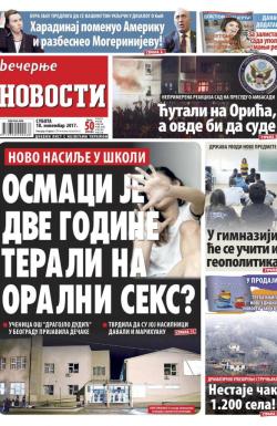 Večernje novosti - broj 2794, 18. nov 2017.