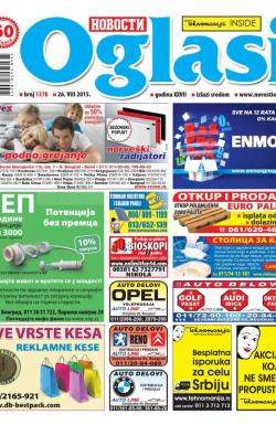 Novosti oglasi - broj 1378, 26. avg 2015.