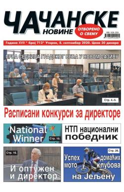 Čačanske novine - broj 712, 8. sep 2020.