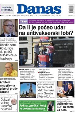Danas - broj 8586, 2. apr 2021.