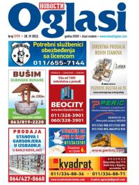 Novosti oglasi - broj 1719, 20. apr 2022.