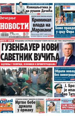Večernje novosti - broj 1006, 21. avg 2013.