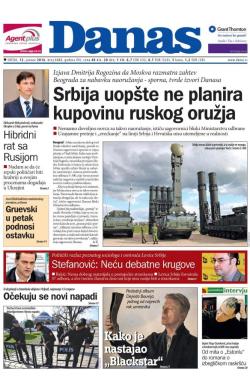 Danas - broj 6680, 13. jan 2016.