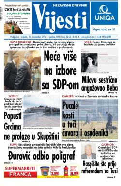 Vijesti - broj 5656, 25. dec 2013.