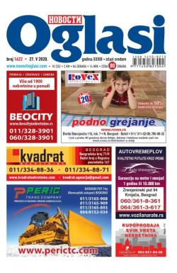 Novosti oglasi - broj 1622, 27. maj 2020.